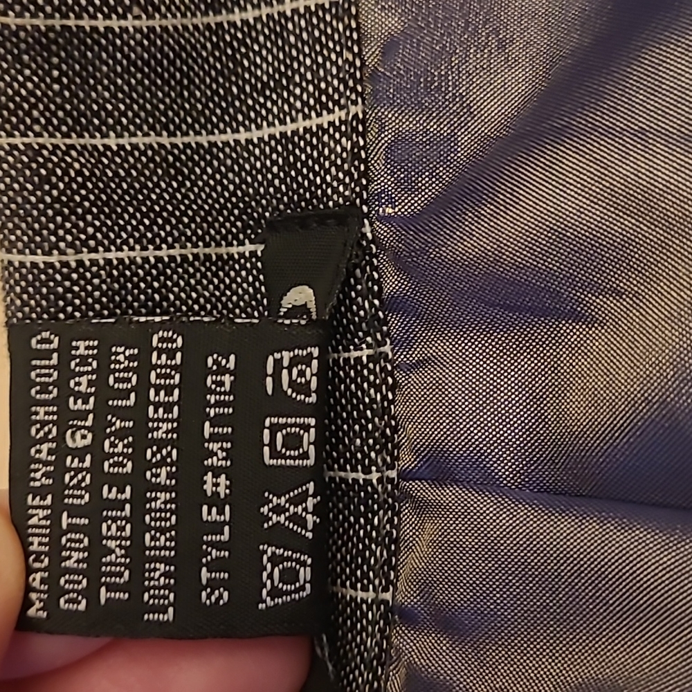 EUC VTG Mandee Linen/Cotton Blend Pinstriped Blazer - Picture 10 of 11